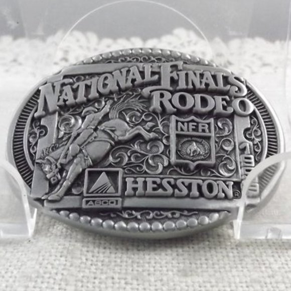 NFR Rodeo 1998 Hesston Miniature Belt Buckle - Picture 1 of 7